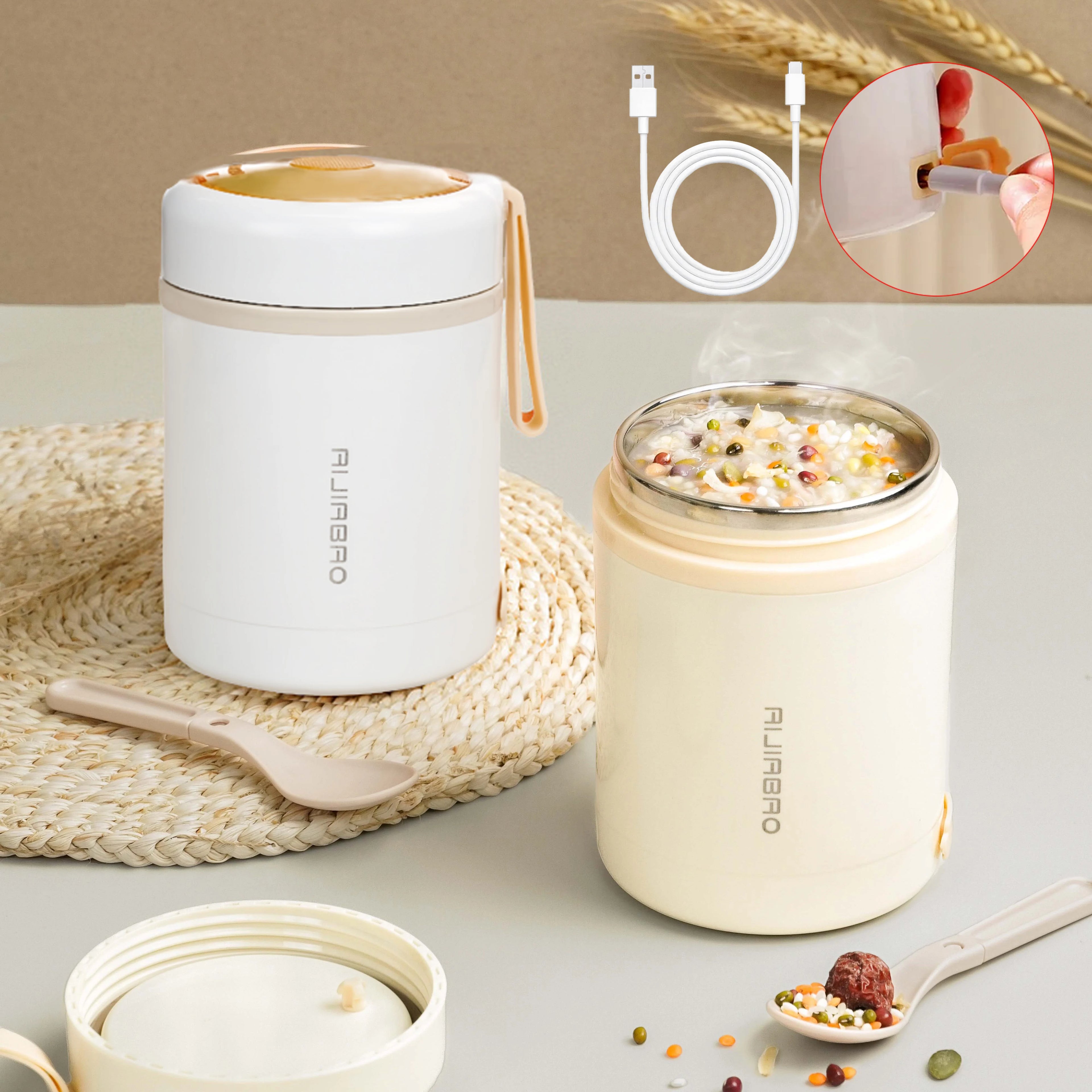 USB Electric Lunch Box (Heated Thermos Mug)
