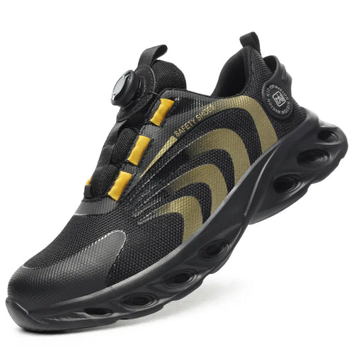 Rotary Buckle Lightweight Steel Toe Safety Shoes