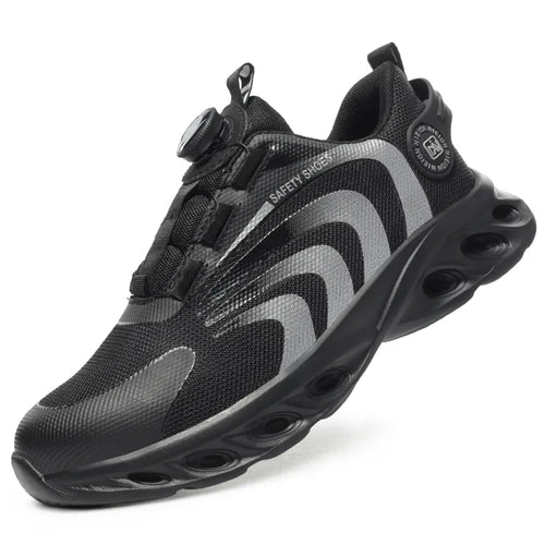 Rotary Buckle Lightweight Steel Toe Safety Shoes
